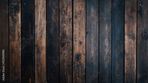 Rustic wooden texture showcasing varying shades and grains from well-used planks in a warm, natural setting