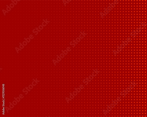 Bright Red Halftone dotted ...