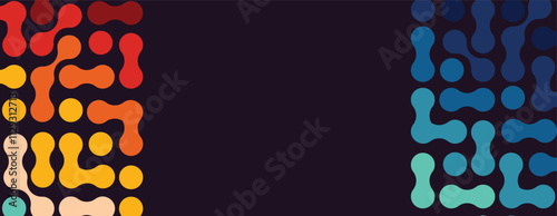 Metaballs shapes abstract  geometric background