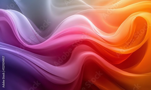 Wallpaper Mural Fluid Curves and Vibrant Lines in Abstract Art, Generative AI Torontodigital.ca