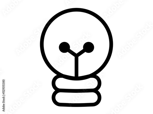 light bulb icon, simple flat style, vector illustration symbol sign logo pictogram template, isolated on white for mobile app, editable