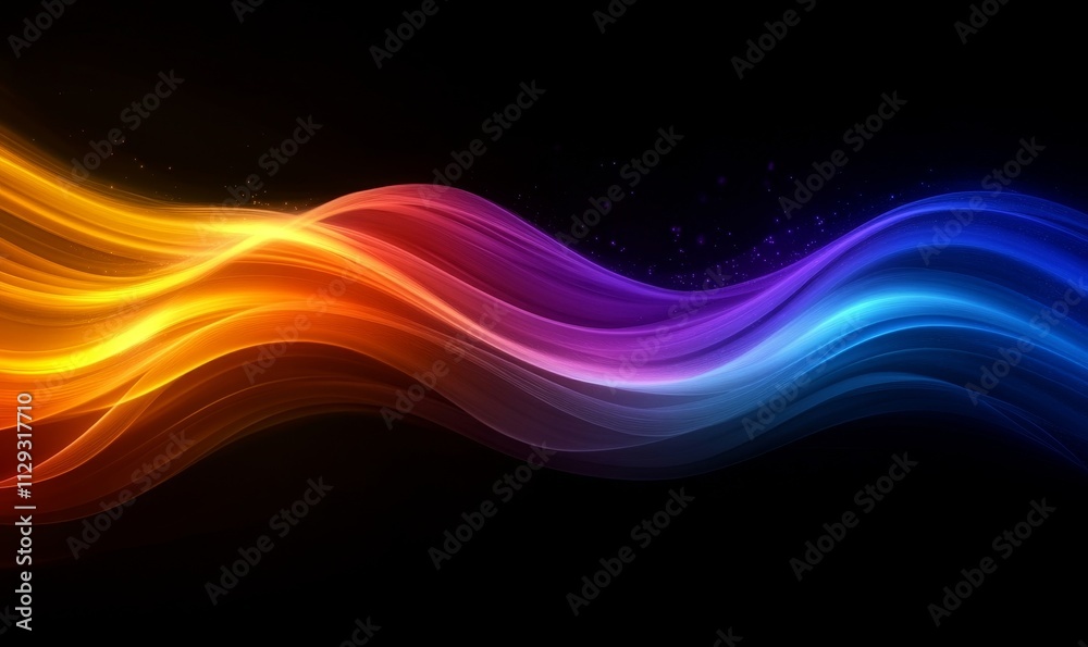 Flowing Vibrant Lines Illuminated in Soft Light, Generative AI Flowing Vibrant Lines Illuminated in Soft Light, Generative AI