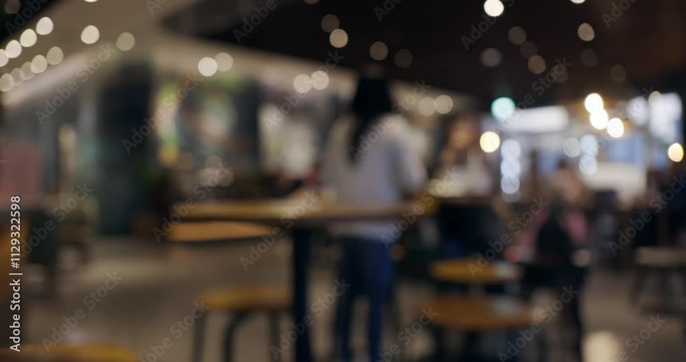 Abstract blur defocus coffee shop cafe and restaurant interior background