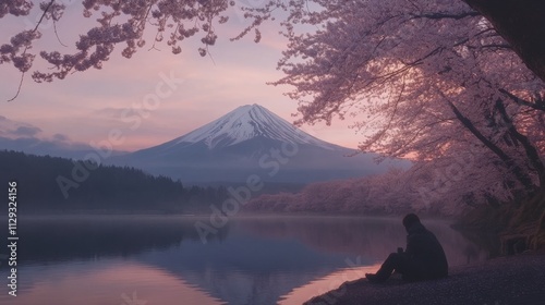 Blossoms by Mt. Fuji, Ryuganbuchi, Fuji City photo