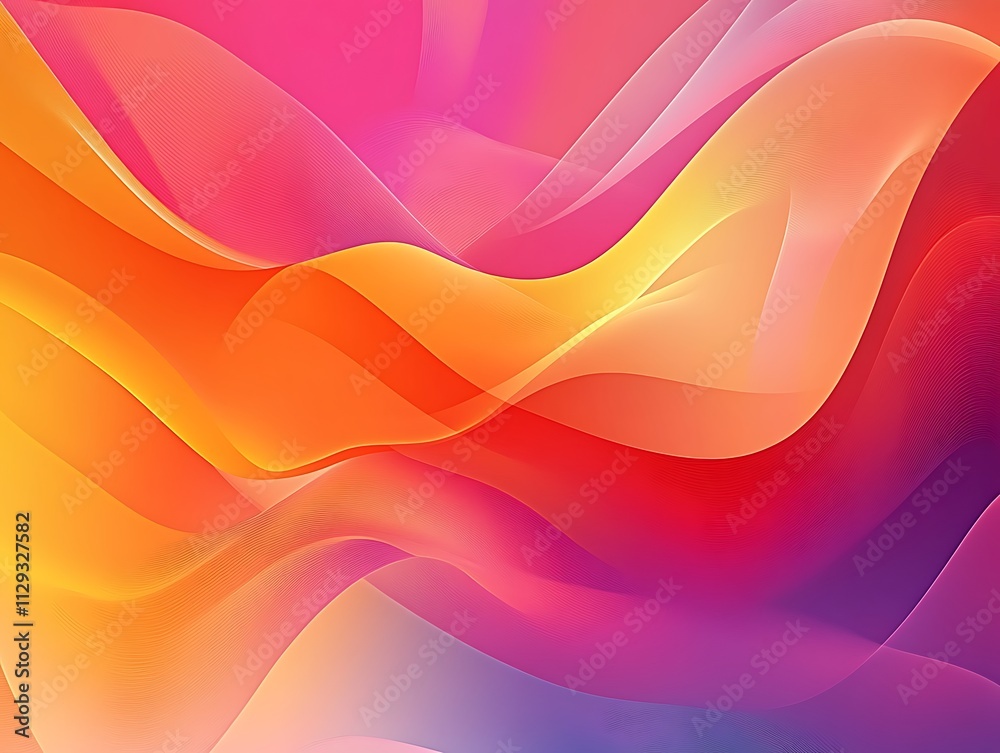 A vibrant abstract background featuring flowing waves in warm orange and pink hues, creating a soothing and dynamic A vibrant abstract background featuring flowing waves in warm orange and pink hues, creating a soothing and dynamic