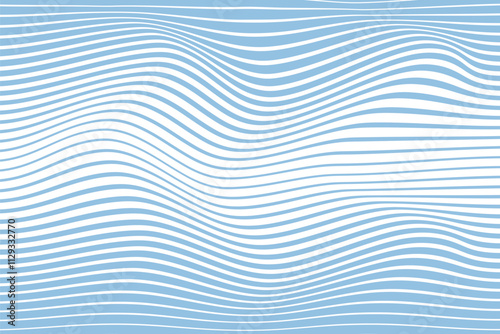 simple abstract light sky color wavy distort line pattern blue lines on a blue background
