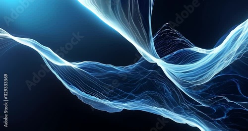 Background of abstract blue energy flow. photo