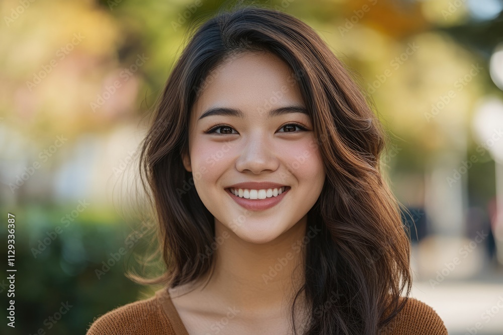 Joyful Young Asian Student Smiling with Friends in University Setting - A Portrait of Happiness and Future Learning Joyful Young Asian Student Smiling with Friends in University Setting - A Portrait of Happiness and Future Learning