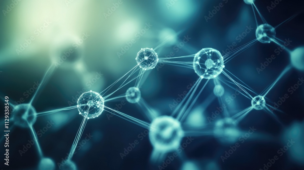 Network structure chemical bonds in molecular level of lines and points, dots and connections Network structure chemical bonds in molecular level of lines and points, dots and connections