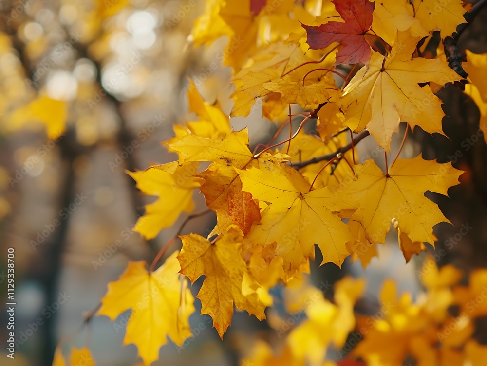 Fototapeta premium Season of beautiful autumn leaves. Nature