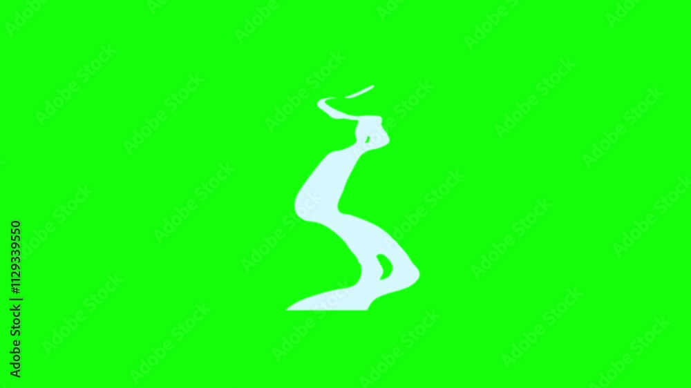 Looped 4k video of frame by frame animation fx of steam, smoke isolated on transparent background
