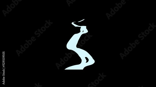 Looped 4k video of frame by frame animation fx of steam, smoke isolated on transparent background
