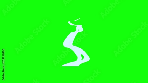 Looped 4k video of frame by frame animation fx of steam, smoke isolated on transparent background
