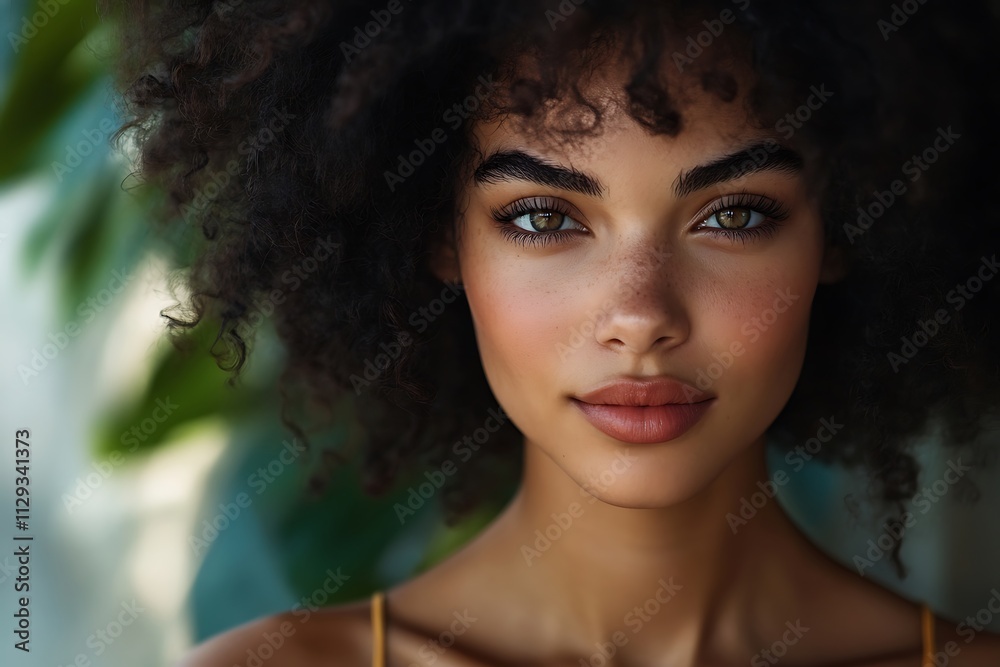 Confident Woman Portrait Outdoor Natural Setting Confident Woman Portrait Outdoor Natural Setting