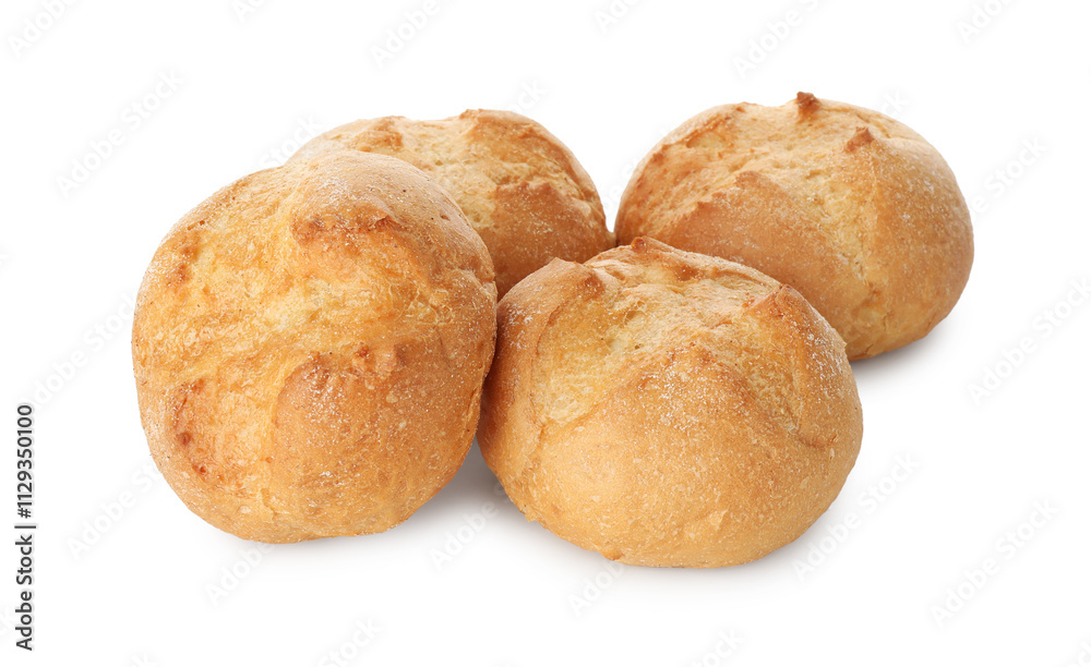 Many homemade tasty buns isolated on white Many homemade tasty buns isolated on white
