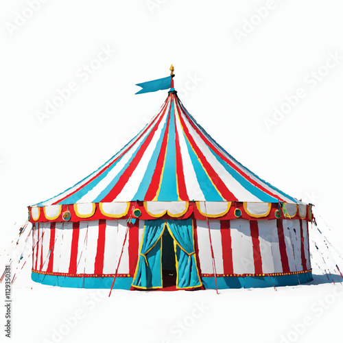 Vintage Circus Sign with Neon Lights and Colorful Balloons - Retro Carnival Poster Design Featuring Bright Fairground Tent, Fun Decorations, Festive Banner, and Luminous Glowing Amusement Park Frame