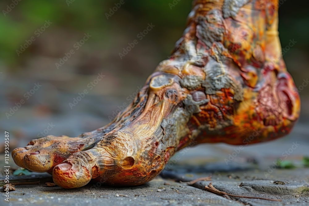 Close-up shot of a deceased animal's foot, useful for illustrations or educational purposes Close-up shot of a deceased animal's foot, useful for illustrations or educational purposes