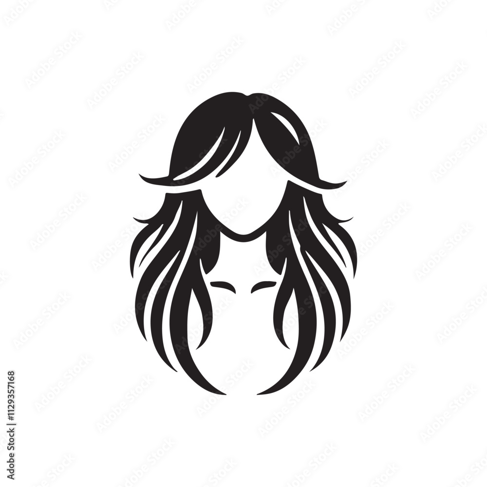 Modern Hair Silhouette for Women – A Vector Logo Perfect for Branding, Fashion, Beauty, and Digital Applications Modern Hair Silhouette for Women – A Vector Logo Perfect for Branding, Fashion, Beauty, and Digital Applications