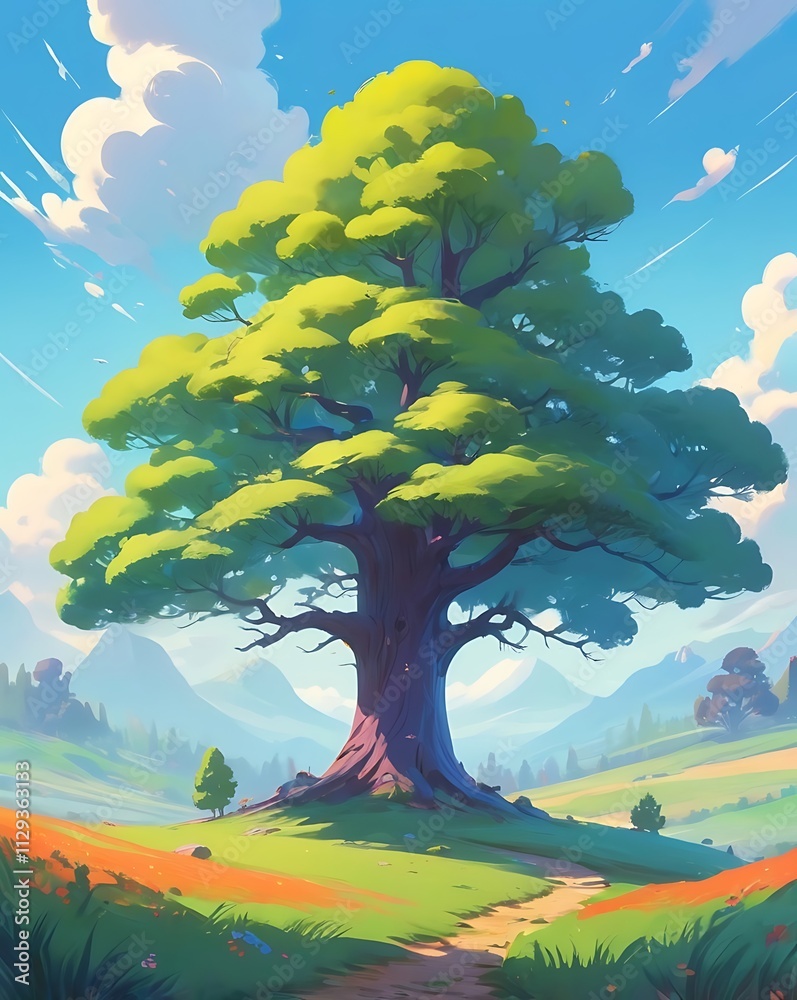 Obraz premium Natural-Themed Flat Vector Images