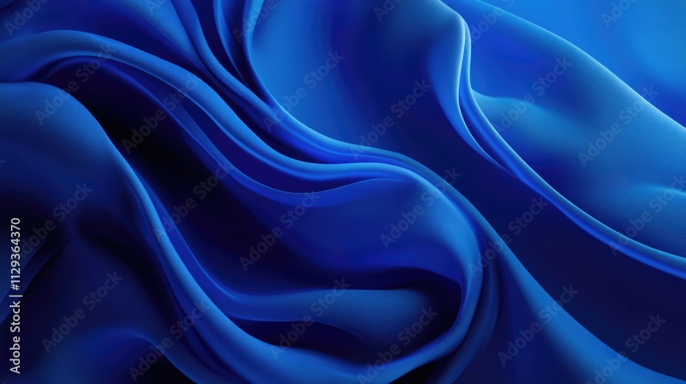 Obraz premium Blue Fabric Close-Up