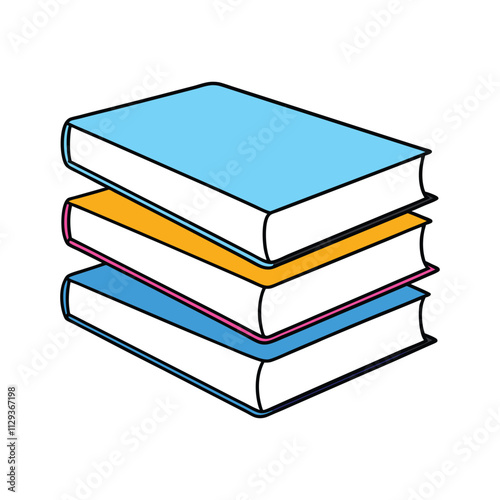 Stack of Books Vector Illustration Academic and Literary Symbol for Learning, Education, and Knowledge Enthusiasts