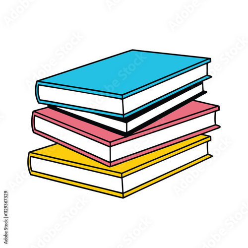 Stack of Books Vector Illustration Academic and Literary Symbol for Learning, Education, and Knowledge Enthusiasts