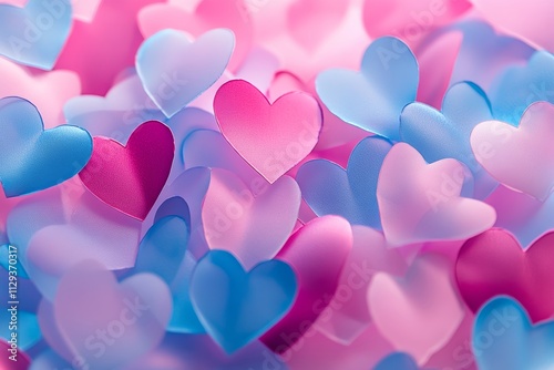 A vibrant collection of hearts in various colors and sizes, symbolizing love and affection for Valentine's Day celebrations.