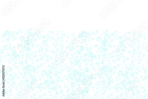 Blue bubble drops of water transparent background. transparent air bubble. soda drops bubbles
