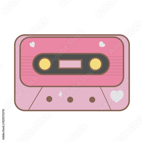 Hand-Drawn music tapes pink