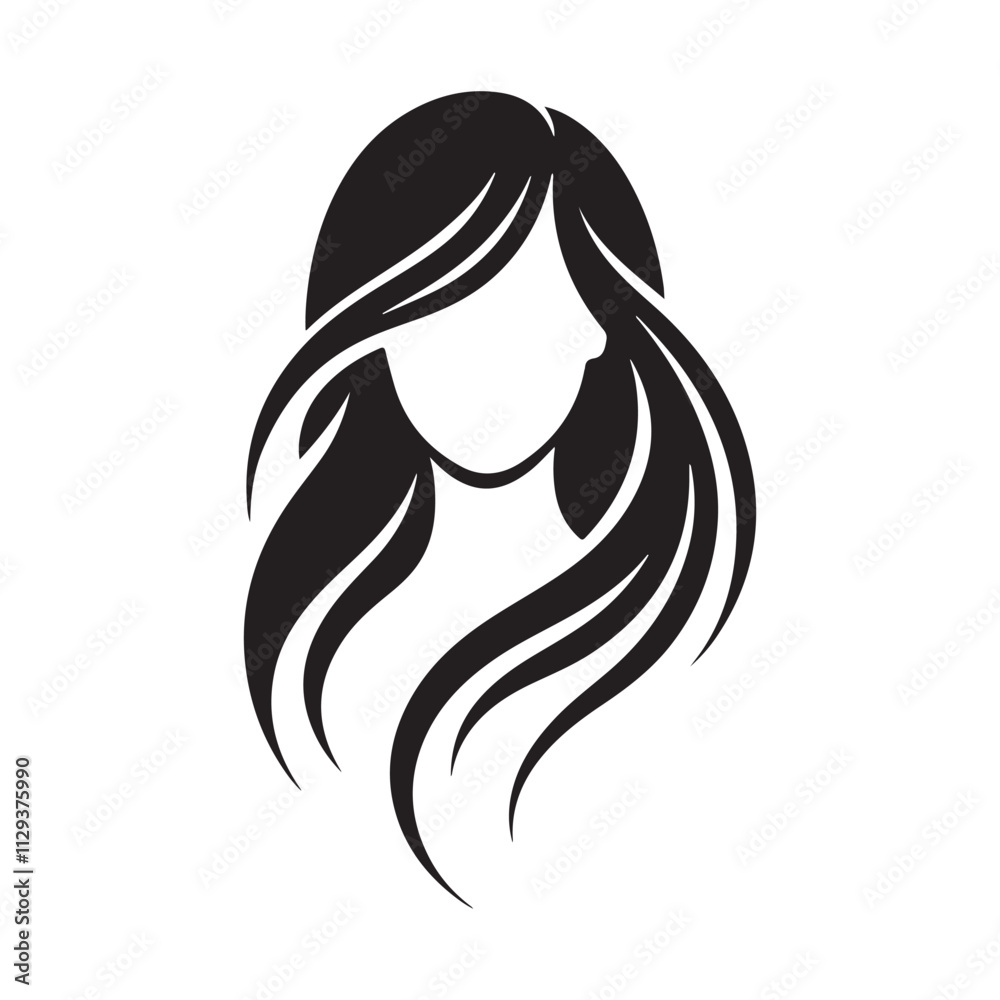 Abstract Women’s Hair Silhouette Vector for Logo Design
Abstract Women’s Hair Silhouette Vector for Logo Design