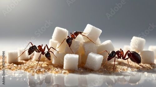 Sugar, honey, nectar, dessert, delicious food, background, ants, bees, lemon, lemon soda, honey lemon, honeycomb, lump sugar, ants on sugar Type 3