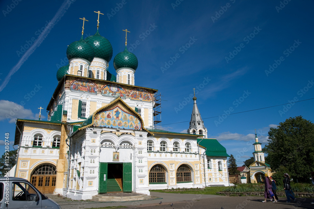 Russia Yaroslavl region Tutaev view on a cloudy summer day Russia Yaroslavl region Tutaev view on a cloudy summer day