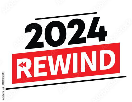 2024 year rewind, Concept words 2024 REWIND. 2024 RECAP