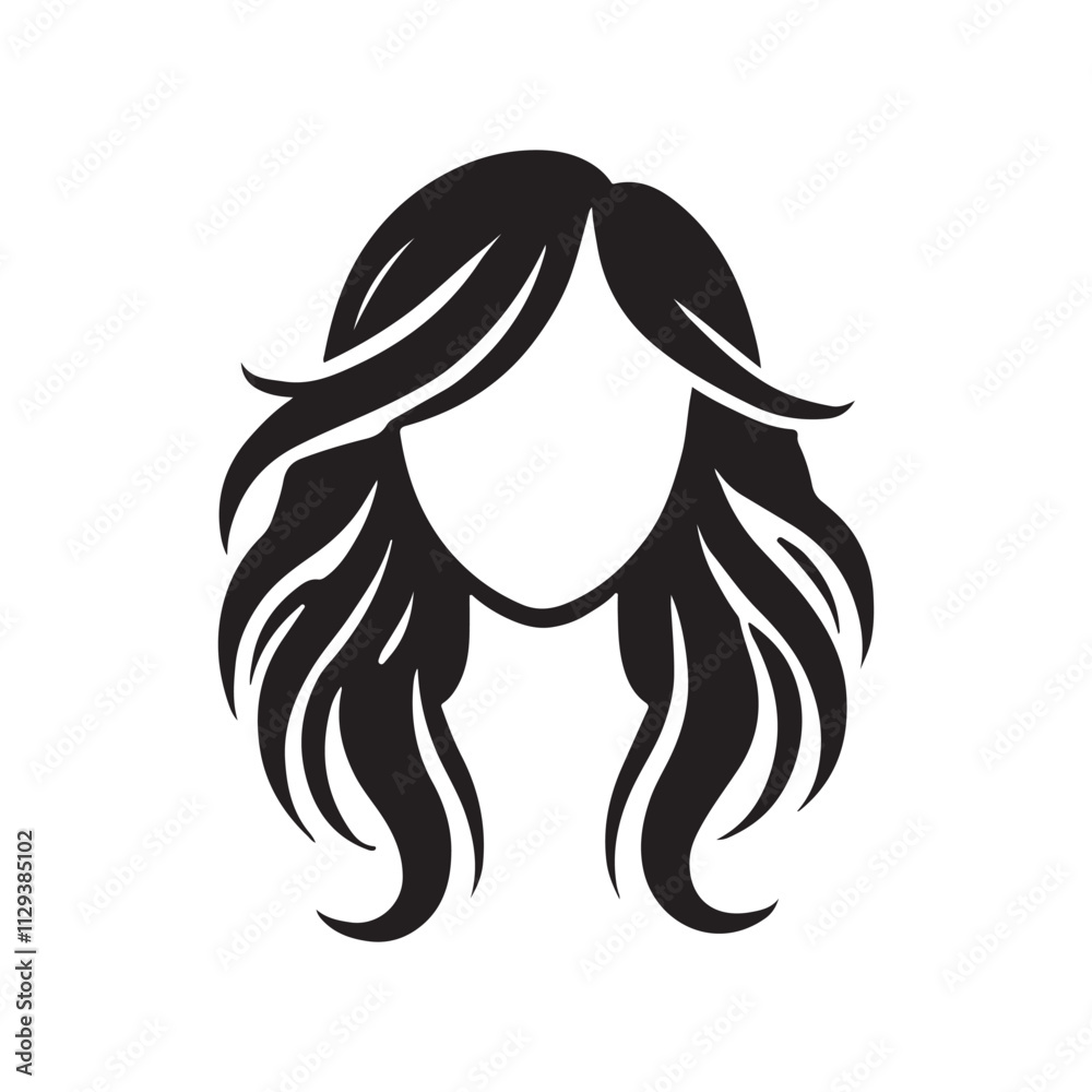Trendy Girl Hair Silhouette Vector Clipart
Trendy Girl Hair Silhouette Vector Clipart