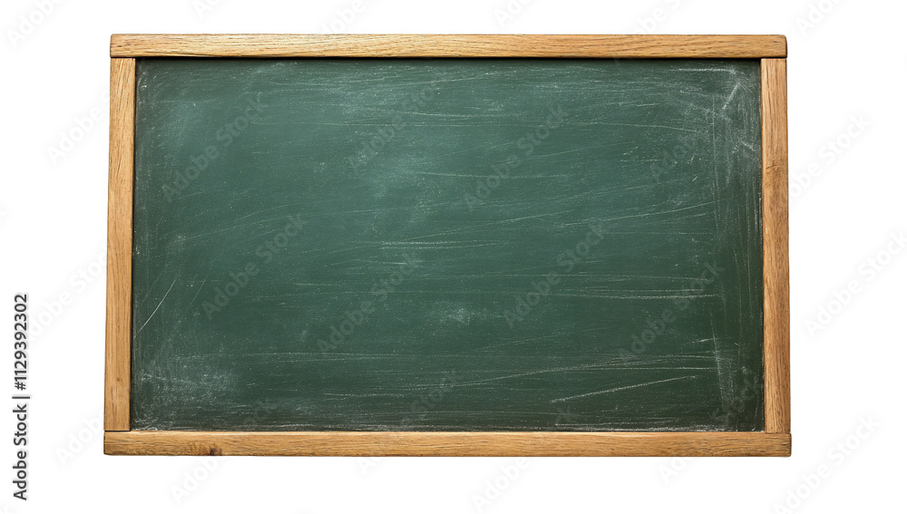 A blank green chalkboard framed in wood, ready for writing. A blank green chalkboard framed in wood, ready for writing.