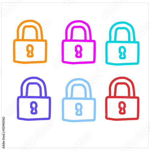vector security door lock.Vector Security offers smart door locks that integrate with home security systems, enabling remote access, keyless entry, and real-			
online security lock icon free vector		