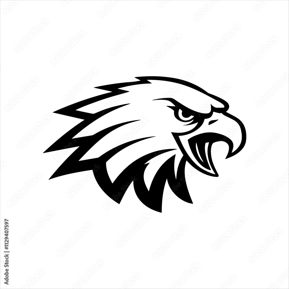 Bold Eagle Head Silhouette vector design Bold Eagle Head Silhouette vector design