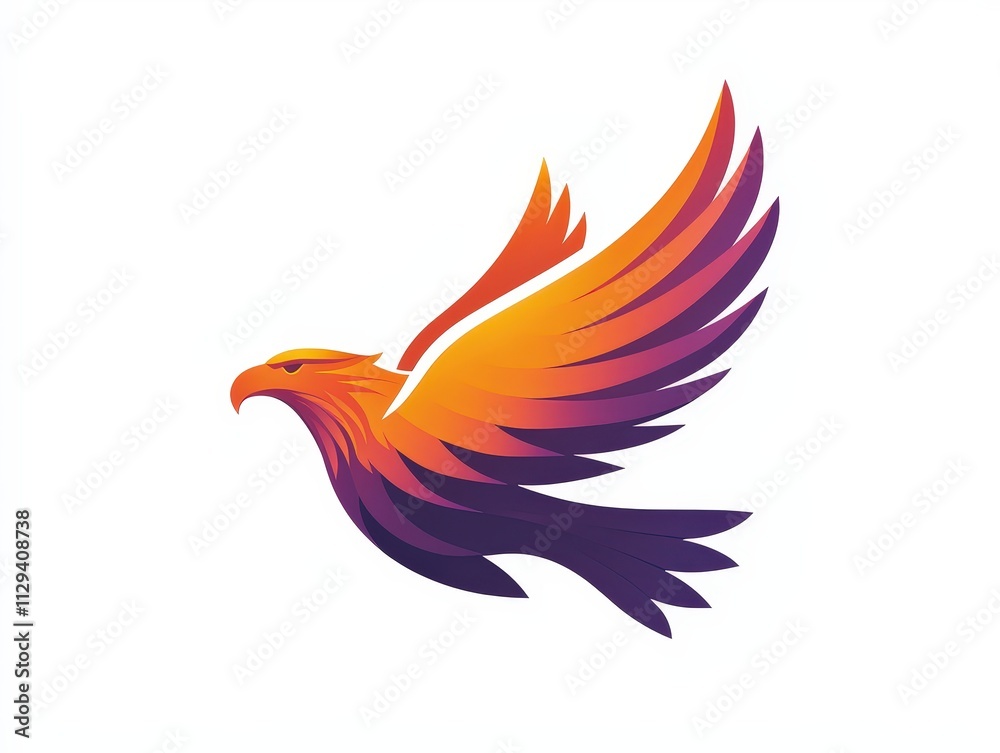 Obraz premium Eagle bird logo design, isolated on white background