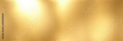 Enormous sheet of brushed gold metal texture with shiny reflections and subtle grooves, detail