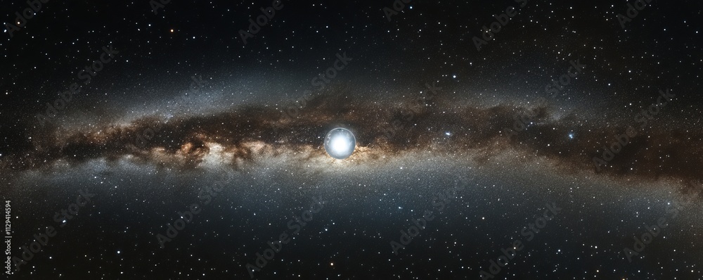A Serene Glimpse of Earth Amidst a Cosmic Expanse, Generative AI A Serene Glimpse of Earth Amidst a Cosmic Expanse, Generative AI