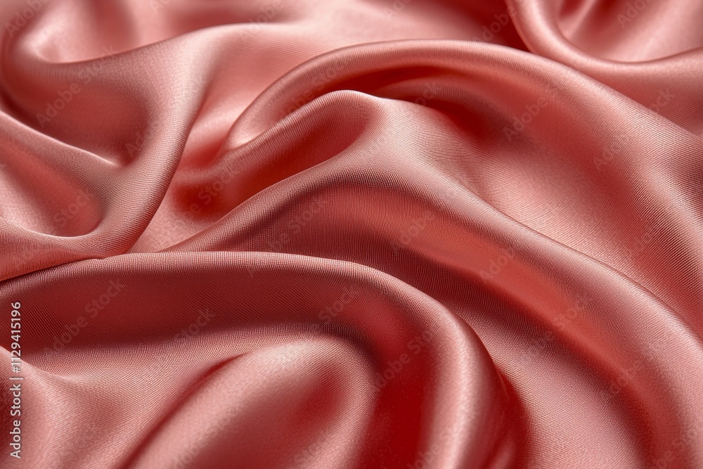 Obraz premium Elegant red silk fabric with soft folds