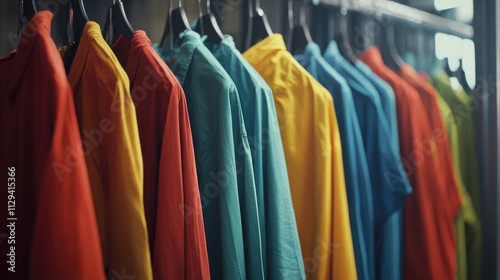 Colorful Shirts on Rack