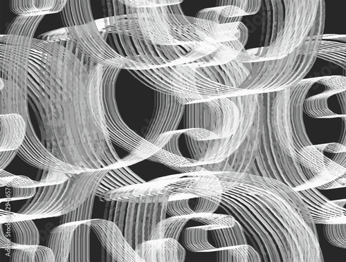 Vector geometric pattern. Seamless braided linear pattern.