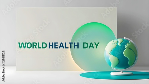 Minimalist World Health Day Layout with Global Focus, world health day design  photo