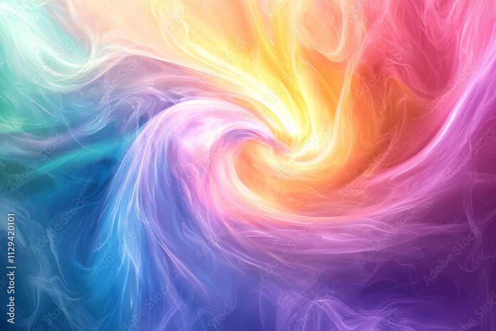 Vibrant swirling rainbow vortex abstract art Vibrant swirling rainbow vortex abstract art