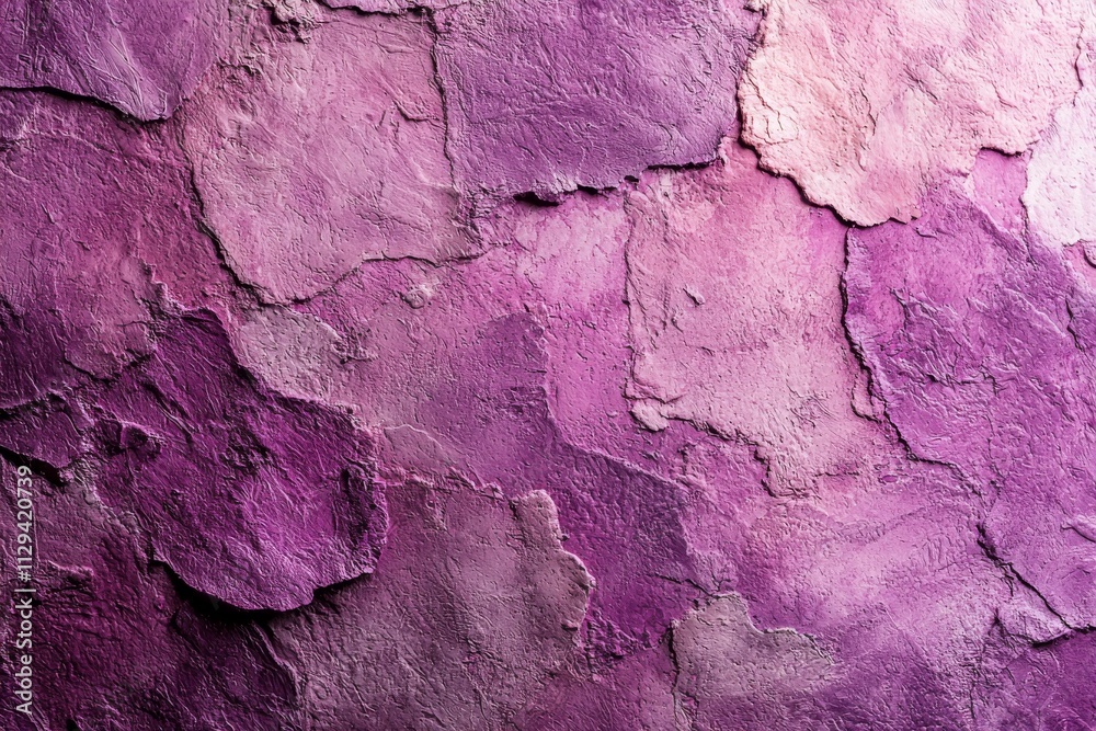 Fototapeta premium Cracked purple plaster wall texture