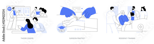 Doctor of Medicine isolated cartoon vector illustrations se