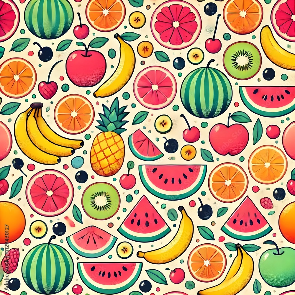 seamless pattern with fruits seamless pattern with fruits