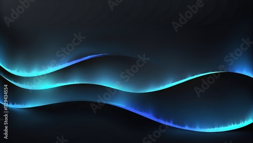abstract multi-colored wave pattern that is shiny and flowing in a modern style