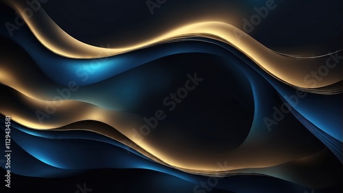 abstract multi-colored wave pattern that is shiny and flowing in a modern style